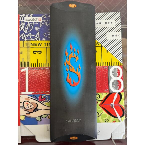 Swatch watch HOT STUFF PMB103 1995 Worldwide Packagings New With New battery - Picture 5 of 6